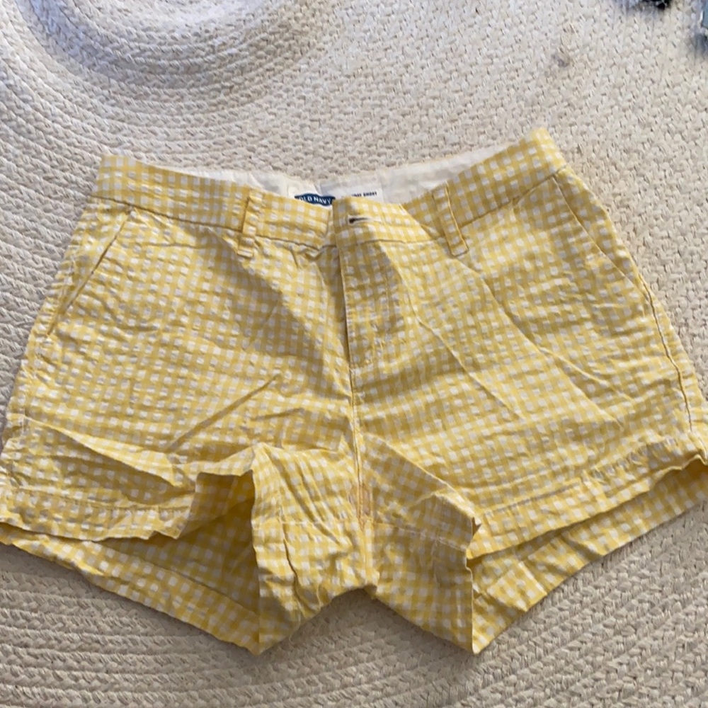 Yellow Gingham Shorts